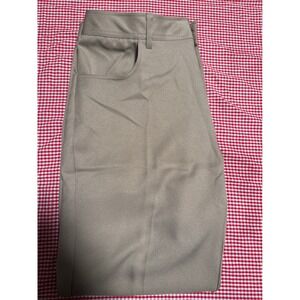 John Blair Mens Khaki Flat Front Polyester Pants Size 38x30 Business Casual